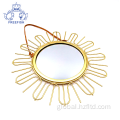 Round Wall Mirror Decorative Mirror Gold Sun-shaped Hanging Wall Mirror Factory